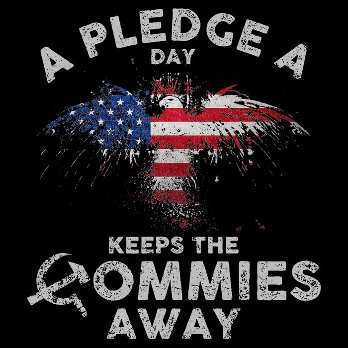 A Pledge Day Keeps The Commies Away Patriotic Eagle American Wool Snapback Cap