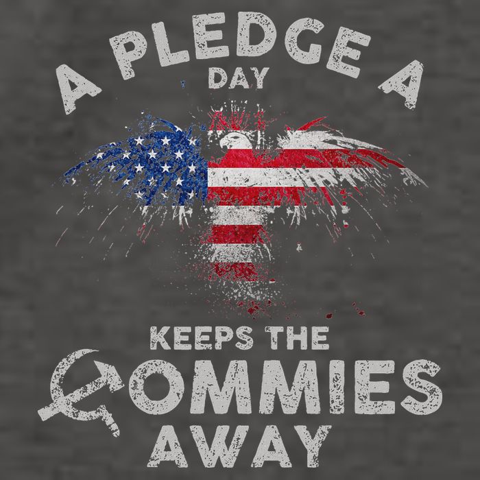 A Pledge Day Keeps The Commies Away Patriotic Eagle American Vector Backpack