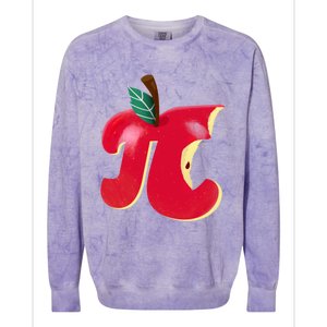 Apple Pi Day Funny Math Nerd Pie Teacher 3 14 Constant Gift Colorblast Crewneck Sweatshirt