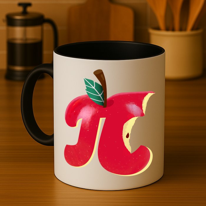 Apple Pi Day Funny Math Nerd Pie Teacher 3 14 Constant Gift Coffee Mug