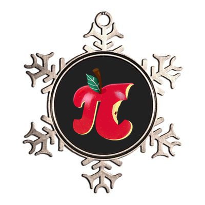 Apple Pi Day Funny Math Nerd Pie Teacher 3 14 Constant Gift Metallic Star Ornament