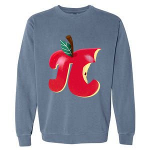 Apple Pi Day Funny Math Nerd Pie Teacher 3 14 Constant Gift Garment-Dyed Sweatshirt