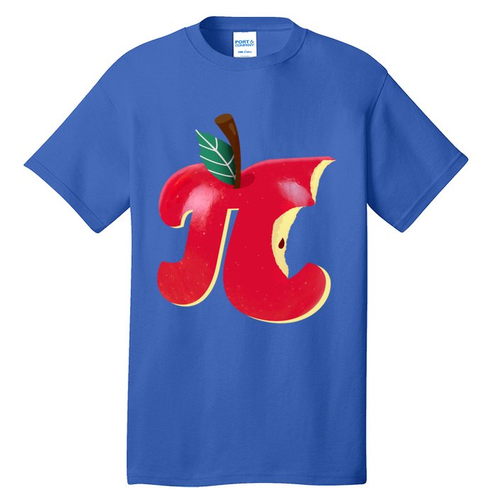 Apple Pi Day Funny Math Nerd Pie Teacher 3 14 Constant Gift Tall T-Shirt