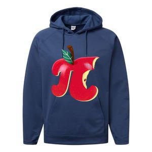 Apple Pi Day Funny Math Nerd Pie Teacher 3 14 Constant Gift Performance Fleece Hoodie