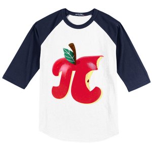 Apple Pi Day Funny Math Nerd Pie Teacher 3 14 Constant Gift Baseball Sleeve Shirt