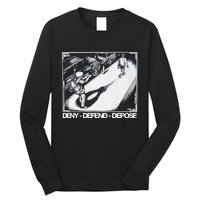 Assassination Print Deny Defend Depose Long Sleeve Shirt