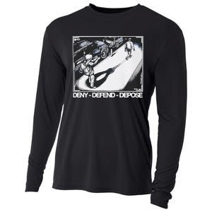 Assassination Print Deny Defend Depose Cooling Performance Long Sleeve Crew