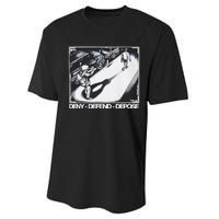 Assassination Print Deny Defend Depose Performance Sprint T-Shirt