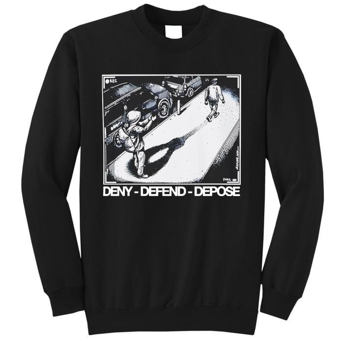 Assassination Print Deny Defend Depose Tall Sweatshirt