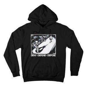 Assassination Print Deny Defend Depose Tall Hoodie