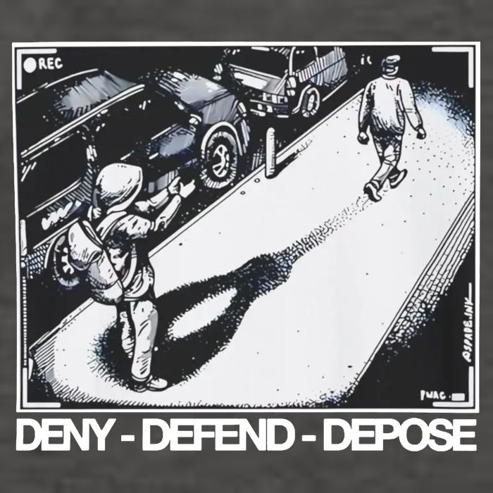 Assassination Print Deny Defend Depose Vector Backpack