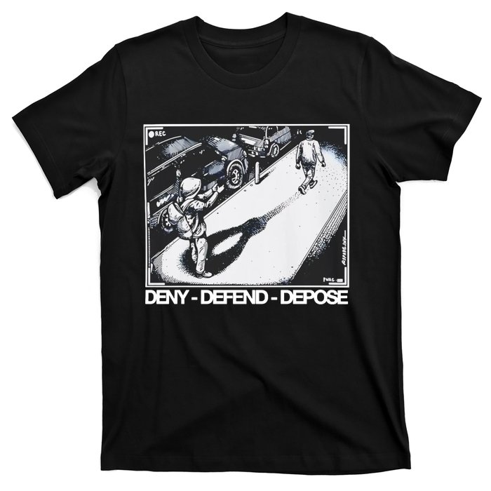 Assassination Print Deny Defend Depose T-Shirt