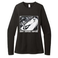 Assassination Print Deny Defend Depose Womens CVC Long Sleeve Shirt