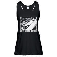 Assassination Print Deny Defend Depose Ladies Essential Flowy Tank