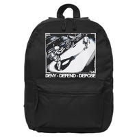 Assassination Print Deny Defend Depose 16 in Basic Backpack