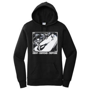 Assassination Print Deny Defend Depose Women's Pullover Hoodie