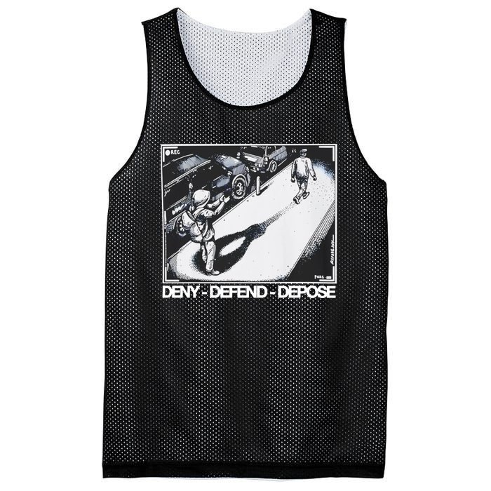 Assassination Print Deny Defend Depose Mesh Reversible Basketball Jersey Tank