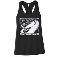 Assassination Print Deny Defend Depose Women's Racerback Tank