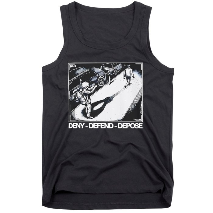 Assassination Print Deny Defend Depose Tank Top