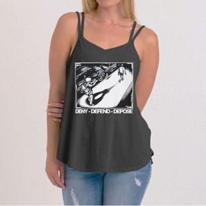 Assassination Print Deny Defend Depose Women's Strappy Tank