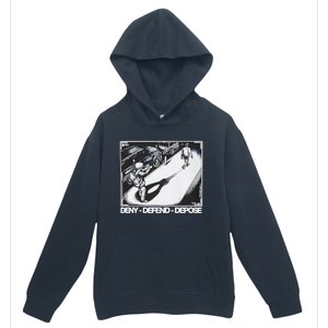 Assassination Print Deny Defend Depose Urban Pullover Hoodie