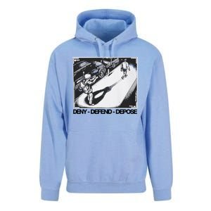 Assassination Print Deny Defend Depose Unisex Surf Hoodie