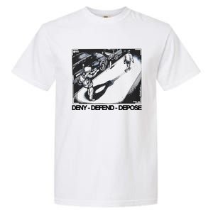 Assassination Print Deny Defend Depose Garment-Dyed Heavyweight T-Shirt