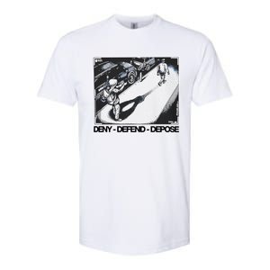 Assassination Print Deny Defend Depose Softstyle CVC T-Shirt