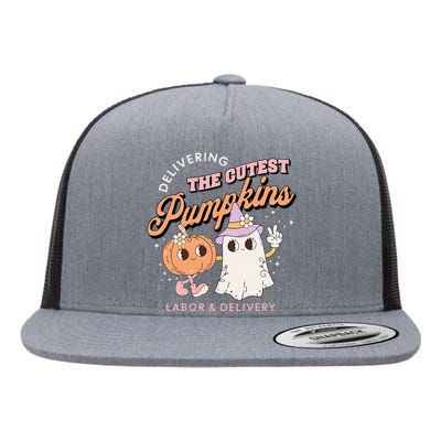 Adorable Pumpkin Delivery Halloween Costume Flat Bill Trucker Hat