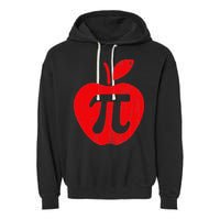 Apple Pi Day Funny Math Nerd Pie Teacher 3.14 Garment-Dyed Fleece Hoodie