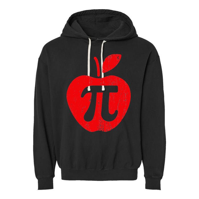 Apple Pi Day Funny Math Nerd Pie Teacher 3.14 Garment-Dyed Fleece Hoodie