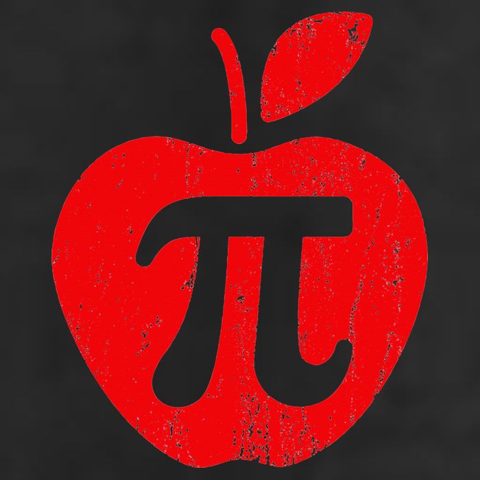 Apple Pi Day Funny Math Nerd Pie Teacher 3.14 7 Panel Mesh Trucker Snapback Hat