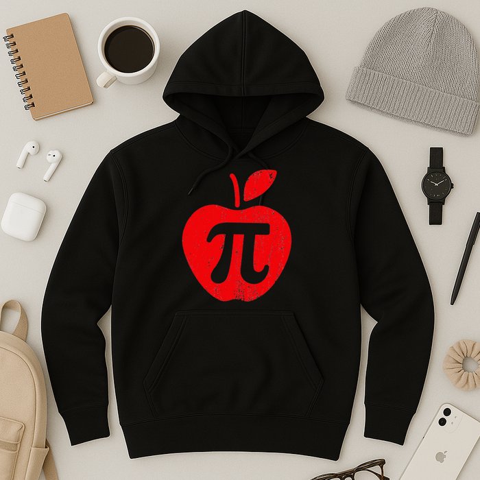 Apple Pi Day Funny Math Nerd Pie Teacher 3.14 Hoodie