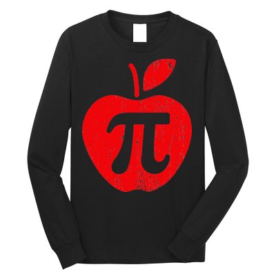 Apple Pi Day Funny Math Nerd Pie Teacher 3.14 Long Sleeve Shirt