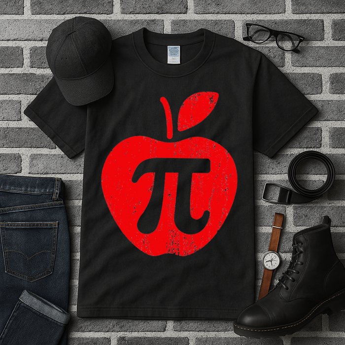 Apple Pi Day Funny Math Nerd Pie Teacher 3.14 Tall T-Shirt