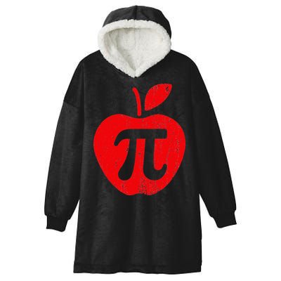 Apple Pi Day Funny Math Nerd Pie Teacher 3.14 Hooded Wearable Blanket