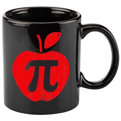 Apple Pi Day Funny Math Nerd Pie Teacher 3.14 11oz C Handle Ceramic Mug
