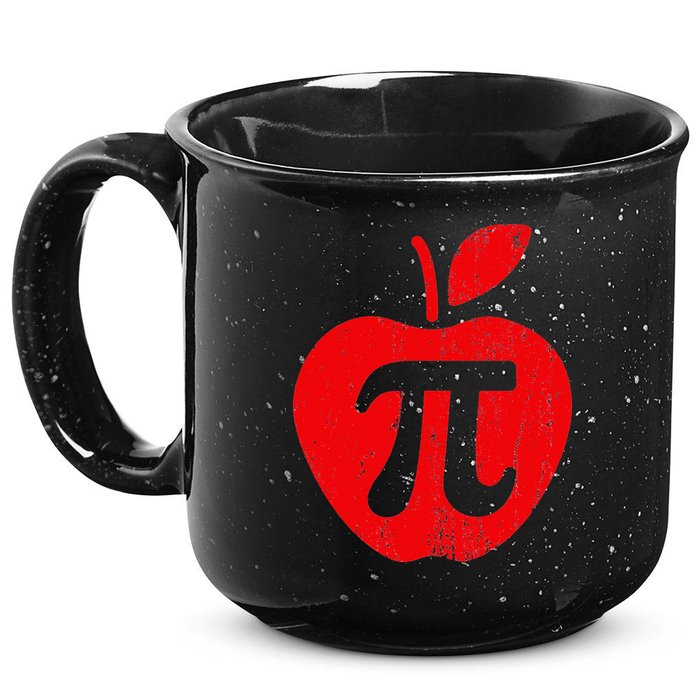 Apple Pi Day Funny Math Nerd Pie Teacher 3.14 15oz Campfire Ceramic Mug