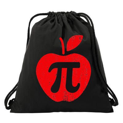Apple Pi Day Funny Math Nerd Pie Teacher 3.14 Drawstring Bag