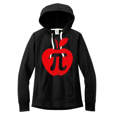 Apple Pi Day Funny Math Nerd Pie Teacher 3.14 Women's Fleece Hoodie