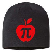 Apple Pi Day Funny Math Nerd Pie Teacher 3.14 Sustainable Beanie