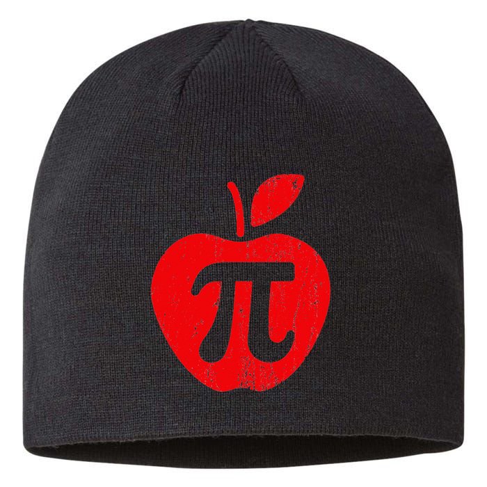 Apple Pi Day Funny Math Nerd Pie Teacher 3.14 Sustainable Beanie