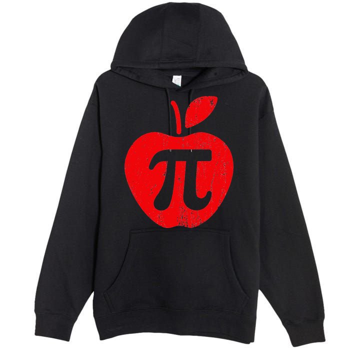 Apple Pi Day Funny Math Nerd Pie Teacher 3.14 Premium Pullover Hoodie
