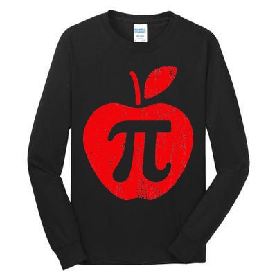 Apple Pi Day Funny Math Nerd Pie Teacher 3.14 Tall Long Sleeve T-Shirt