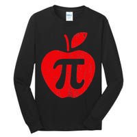 Apple Pi Day Funny Math Nerd Pie Teacher 3.14 Tall Long Sleeve T-Shirt