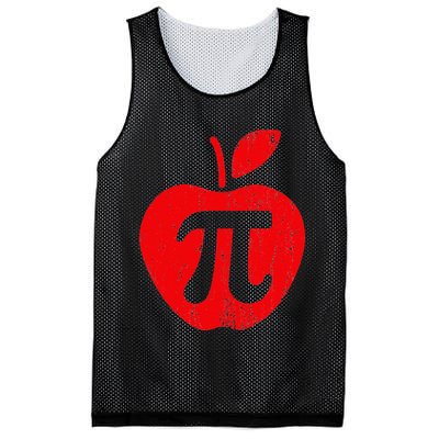 Apple Pi Day Funny Math Nerd Pie Teacher 3.14 Mesh Reversible Basketball Jersey Tank
