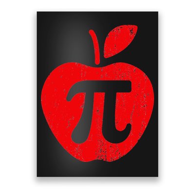 Apple Pi Day Funny Math Nerd Pie Teacher 3.14 Poster