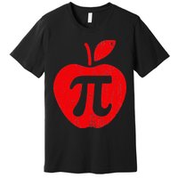 Apple Pi Day Funny Math Nerd Pie Teacher 3.14 Premium T-Shirt