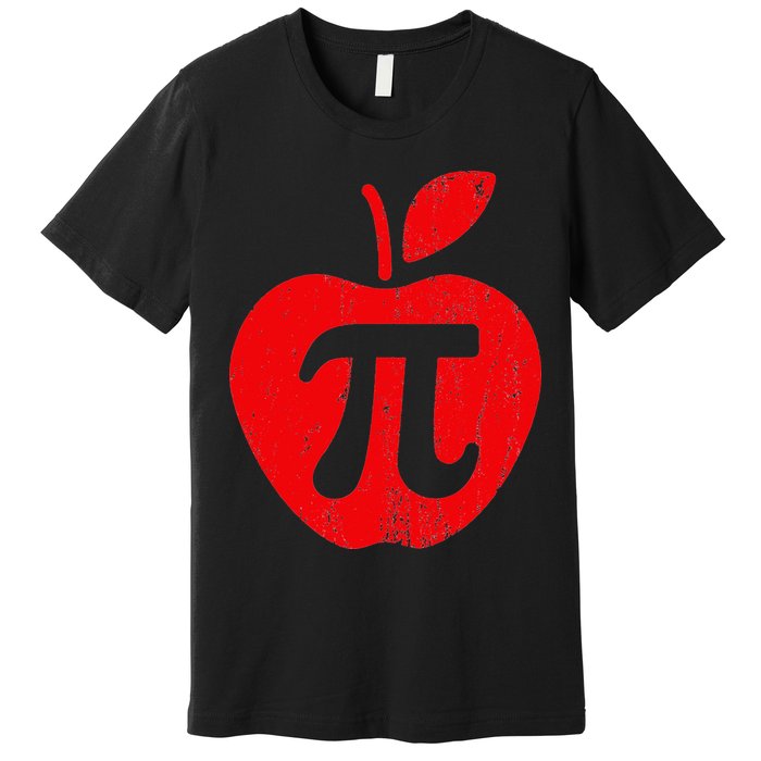 Apple Pi Day Funny Math Nerd Pie Teacher 3.14 Premium T-Shirt