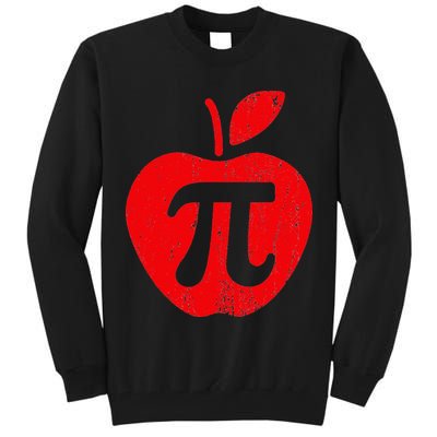 Apple Pi Day Funny Math Nerd Pie Teacher 3.14 Tall Sweatshirt